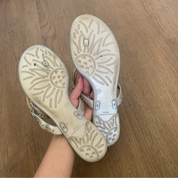 Jack Rogers Silver Jelly Sandals Size 10 - Picture 4 of 5